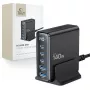 TECH-PROTECT DC140W-GAN Carregador de Secretária 5 Portas PD 140W / QC3.0 Preto