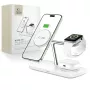 TECH-PROTECT QI15W-A45 Carregador Sem Fios Magnético MagSafe 3-em-1 Branco
