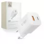 TECH-PROTECT NCM33 Carregador de Rede 2 Portas PD 33W / QC3.0 Branco