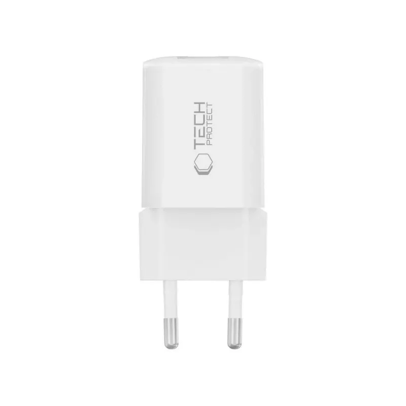 TECH-PROTECT NCM33 Carregador de Rede 2 Portas PD 33W / QC3.0 Branco