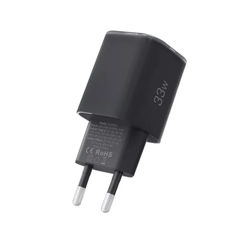 TECH-PROTECT NCM33 Carregador de Rede de 2 Portas PD 33W / QC3.0 Preto