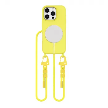 Tech-Protect Magnecklace Capa MagSafe para Apple iPhone 16 Pro Amarelo