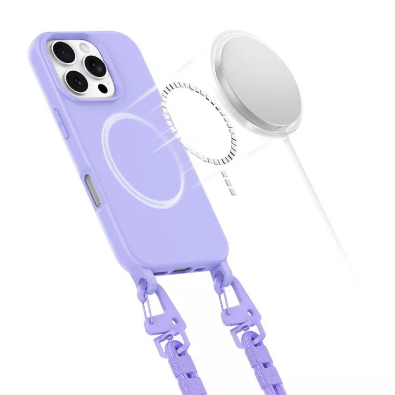 Tech-Protect Magnecklace Capa MagSafe para iPhone 16 Pro Max Lavanda
