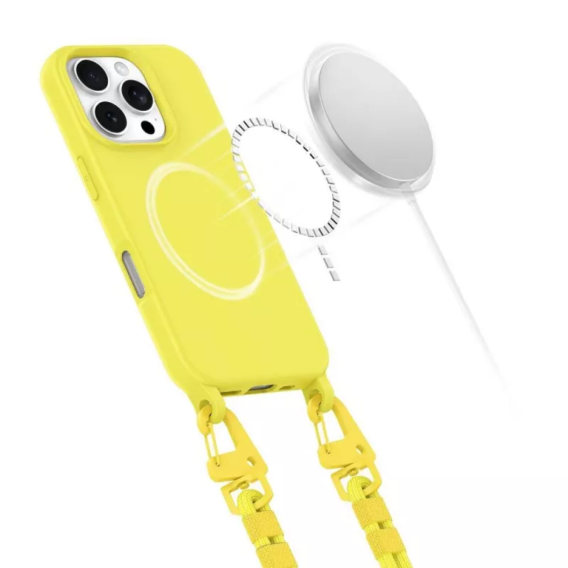 Tech-Protect Magnecklace Capa MagSafe para iPhone 16 Pro Max, Amarelo