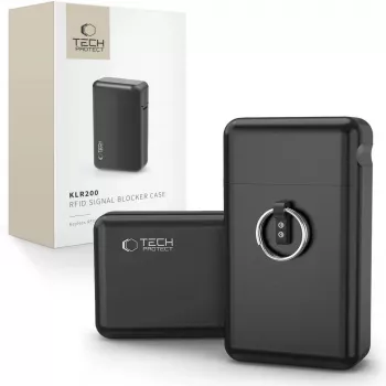 TECH-PROTECT KLR200 Caixa Bloqueadora de Sinal RFID sem Chave em Metal Preto