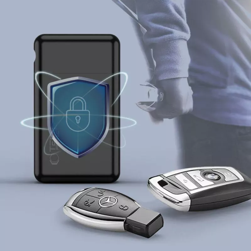 TECH-PROTECT KLR200 Caixa Bloqueadora de Sinal RFID sem Chave em Metal Preto