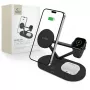Suporte de carregamento Tech-Protect QI15W-A41 3IN1 MagSafe preto