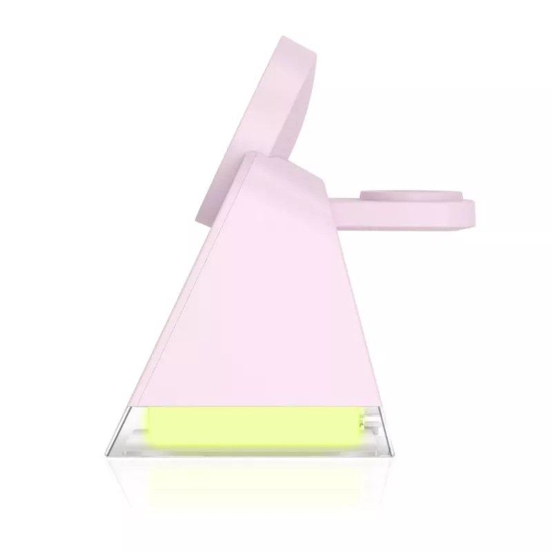 Estação de carregamento sem fios Tech-Protect QI15W-A43 3IN1 MagSafe rosa