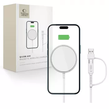 Tech-Protect QI15W-A44 Carregador Sem Fios MagSafe Branco