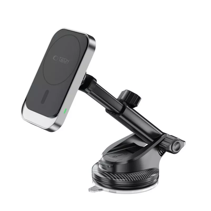 TECH-PROTECT MM15W-V9 Suporte Magnético MagSafe para Painel e Saída de Ar, Carregador Sem Fios 15W, Preto