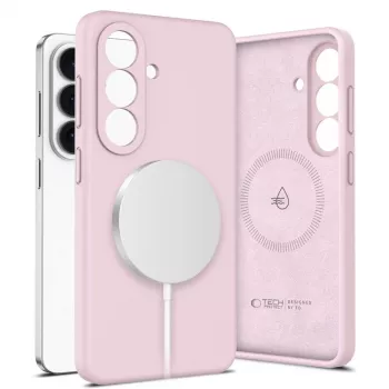 Tech-Protect Capa Silicone MagSafe para Samsung Galaxy S26 - Rosa Pérola