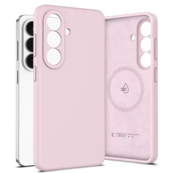 Tech-Protect Capa Silicone MagSafe para Samsung Galaxy S26 - Rosa Pérola