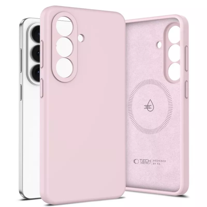 Tech-Protect Capa Silicone MagSafe para Samsung Galaxy S26 - Rosa Pérola