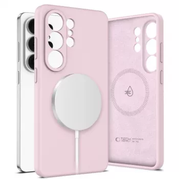 Tech-Protect Capa Silicone MagSafe para Samsung Galaxy S26 Ultra Rosa Pérola