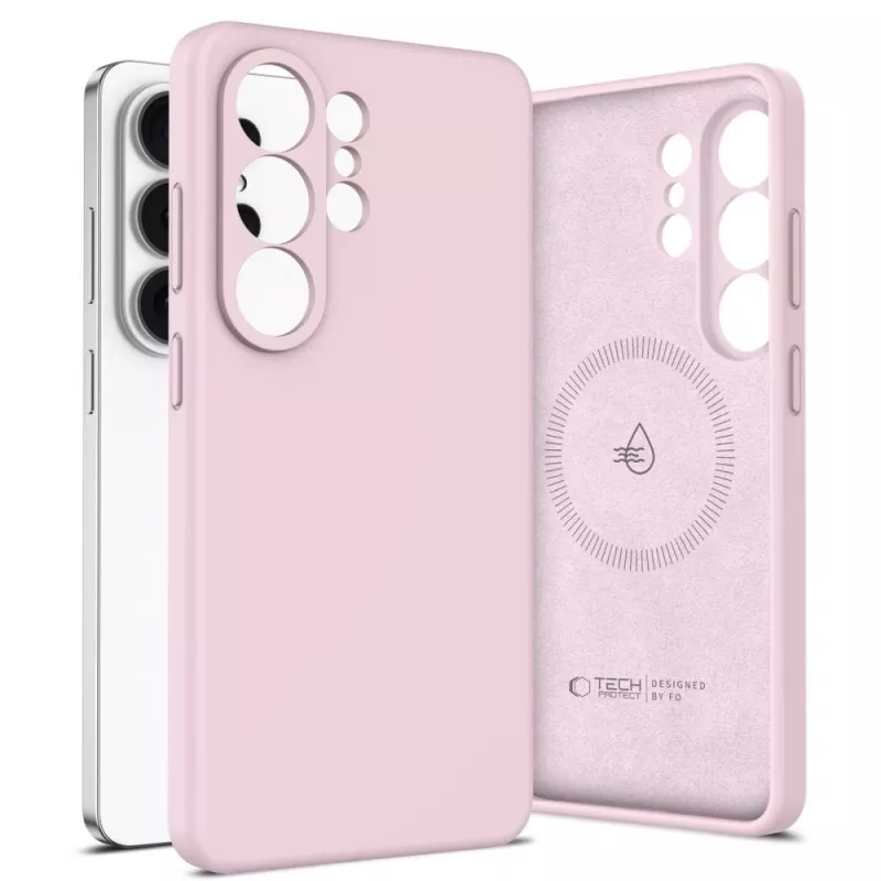 Tech-Protect Capa Silicone MagSafe para Samsung Galaxy S26 Ultra Rosa Pérola