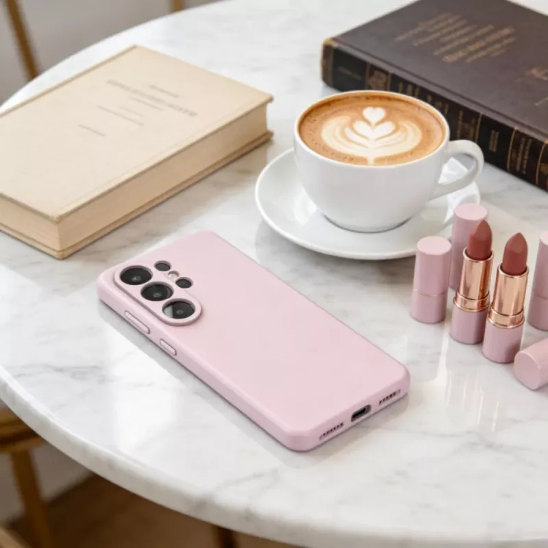Tech-Protect Capa Silicone MagSafe para Samsung Galaxy S26 Ultra Rosa Pérola