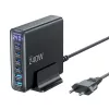 TECH-PROTECT DC240W-GAN Carregador de Secretária de 6 Portas PD 240W / QC3.0 Preto