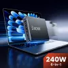 TECH-PROTECT DC240W-GAN Carregador de Secretária de 6 Portas PD 240W / QC3.0 Preto