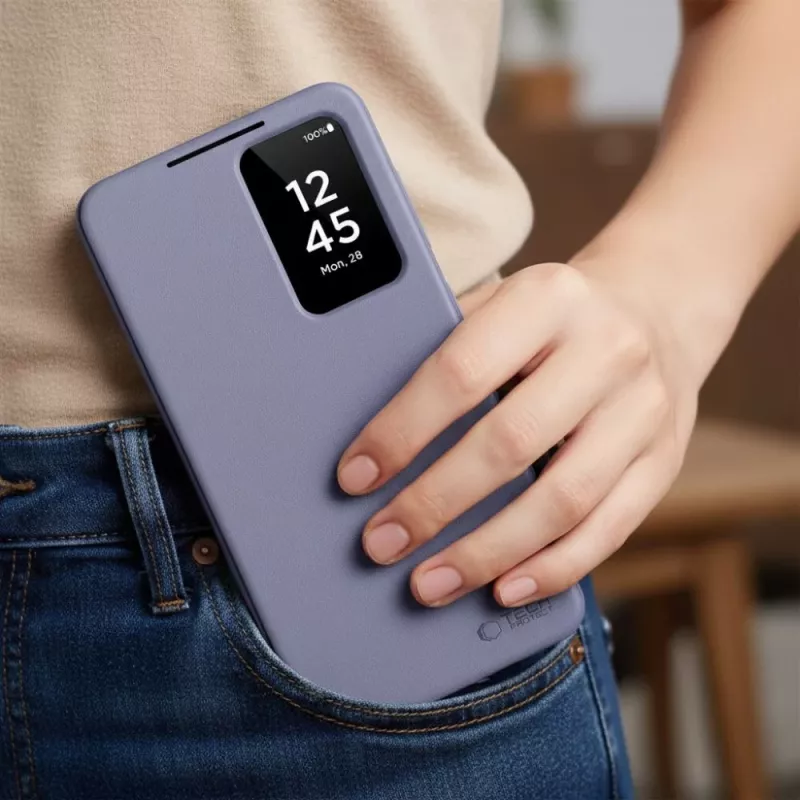 TECH-PROTECT Smart Wallet Capa para Samsung Galaxy A57 5G, Roxo