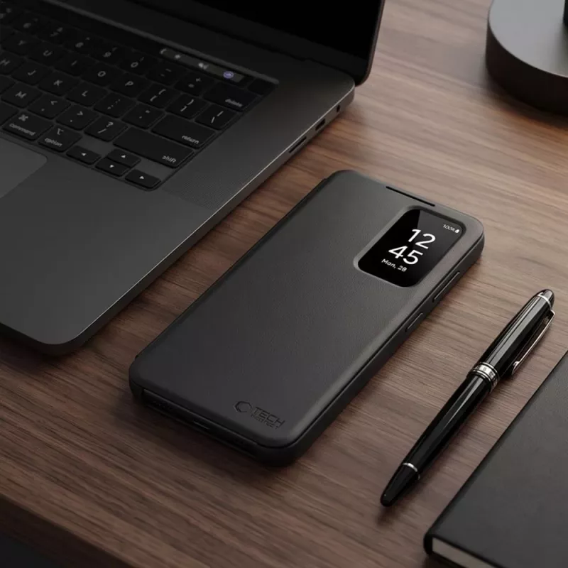 TECH-PROTECT Smart Wallet Capa para Samsung Galaxy A27 5G, Preto Mate
