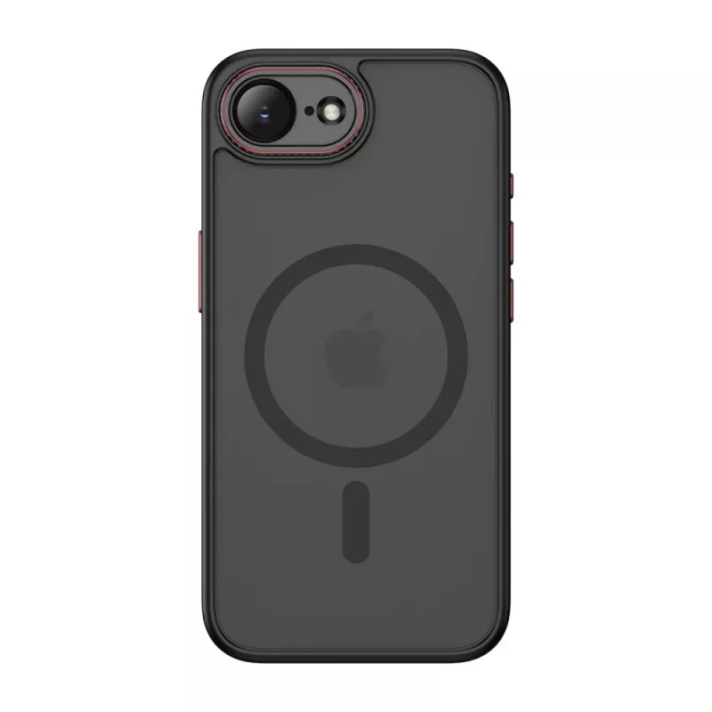 Tech-Protect Magcam Magsafe iPhone 16E / 17E Preto Mate/Vermelho