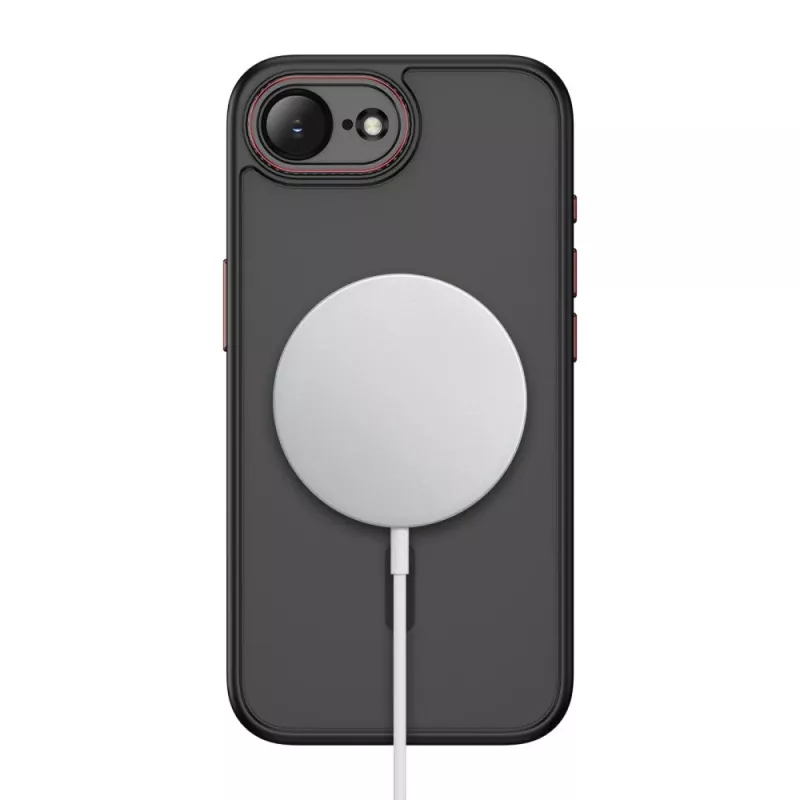 Tech-Protect Magcam Magsafe iPhone 16E / 17E Preto Mate/Vermelho