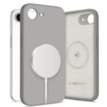 Tech-Protect Silicone MagSafe Capa para Apple iPhone 16E / 17E, Cinzento Pedra