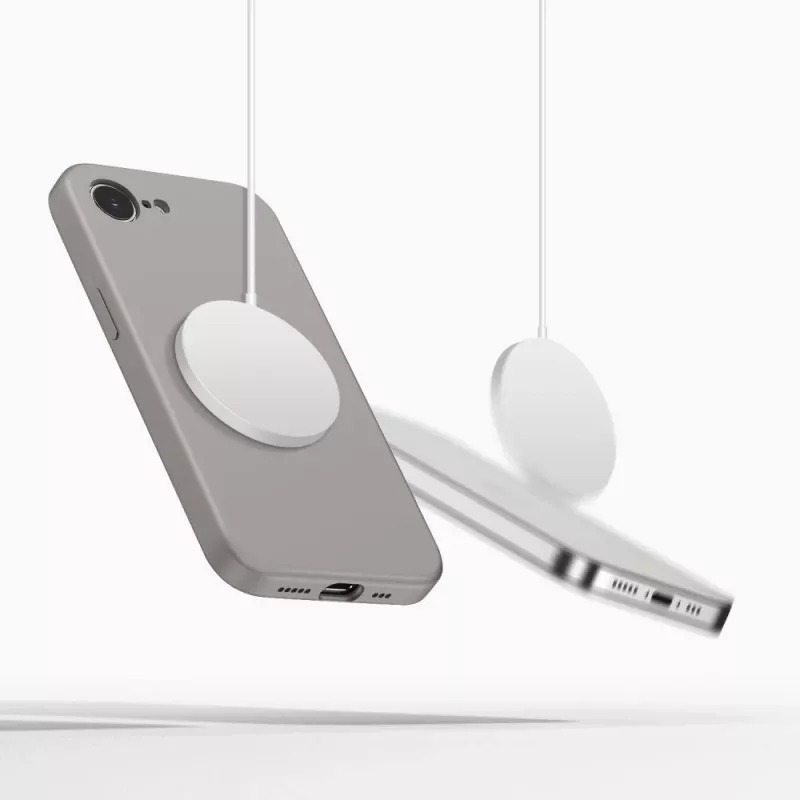 Tech-Protect Silicone MagSafe Capa para Apple iPhone 16E / 17E, Cinzento Pedra