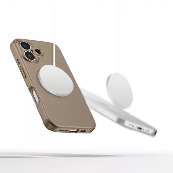 Tech-Protect Silicone MagSafe Capa para Apple iPhone 16E / 17E - Castanho Chocolate