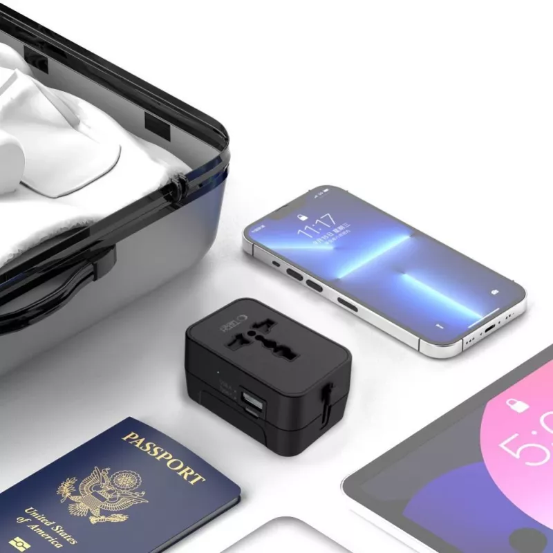 TECH-PROTECT TA300 Adaptador de Viagem EU / UK / US / AU Preto
