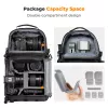 Mala de câmara tipo sling K&F Concept 10L Crossbody para DSLR preta KF13.176