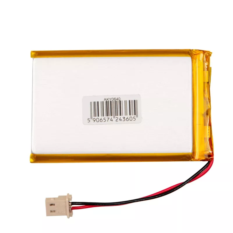 Bateria Li-Po Akyga AKY0640 LP674261 3,7 V 2000 mAh, PCM, Molex 5264 2 pinos, 50 mm