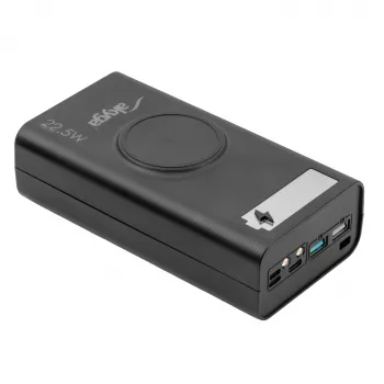 Caixa para powerbank Akyga AK-BC-05 37000 mAh, 12x 18650, 22.5W, Qi, USB-C, 2x USB-A, Lightning