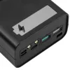 Akyga AK-BC-05 Caixa para power bank 37000 mAh, 12x 18650, 22,5W, Qi, USB-C, 2x USB-A, Lightning