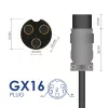 Akyga AK-EV-22 carregador para bicicleta elétrica para baterias de iões de lítio 60 V (16S), 67,2 V, 2 A, 135 W, conector fêmea GX16 12 mm, 1,2 m