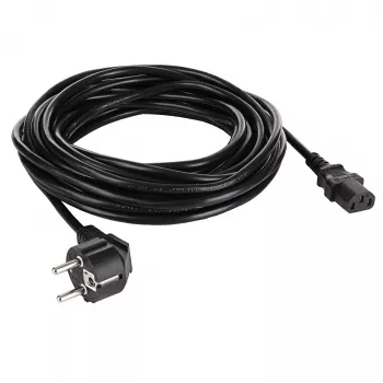 Akyga AK-PC-08S cabo de alimentação CEE 7/7 (Schuko) para IEC C13, 3 x 1,5 mm² cobre, 10 m, preto