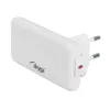 Akyga AK-CH-31 carregador USB GaN plano 65 W, USB-C PD + USB-A, branco