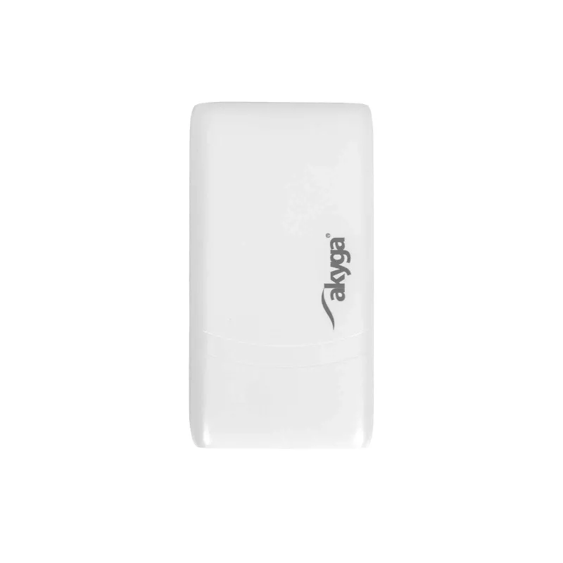 Akyga AK-CH-31 carregador USB GaN plano 65 W, USB-C PD + USB-A, branco