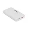 Akyga AK-CH-32 carregador USB-C GaN plano 65 W, 2 x USB-C PD, branco