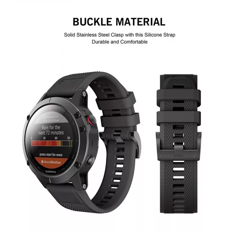 TECH-PROTECT SMOOTH GARMIN FENIX 5 / 6 / 6 PRO / 7 preto
