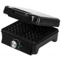 Adler AD 3088 máquina de waffles para 2 waffles grandes, 1600 W (máx. 2000 W), placas antiaderentes, temperatura regulável, preto (AD 3088)