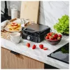 Adler AD 3088 máquina de waffles para 2 waffles grandes, 1600 W (máx. 2000 W), placas antiaderentes, temperatura regulável, preto (AD 3088)