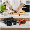 Adler AD 3088 máquina de waffles para 2 waffles grandes, 1600 W (máx. 2000 W), placas antiaderentes, temperatura regulável, preto (AD 3088)