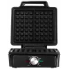 Adler AD 3088 máquina de waffles para 2 waffles grandes, 1600 W (máx. 2000 W), placas antiaderentes, temperatura regulável, preto (AD 3088)