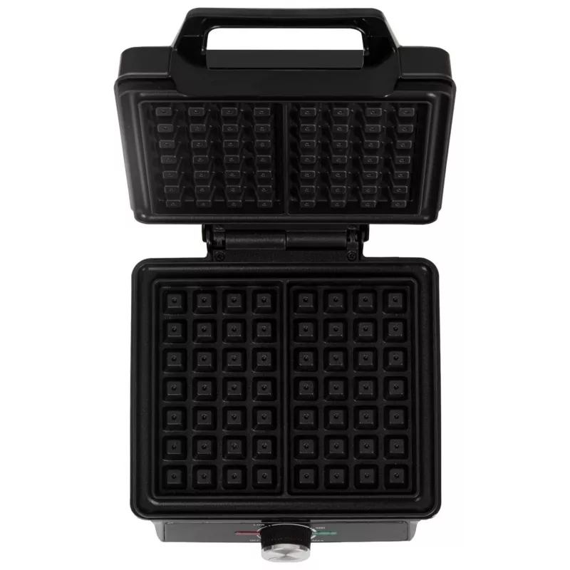 Adler AD 3088 máquina de waffles para 2 waffles grandes, 1600 W (máx. 2000 W), placas antiaderentes, temperatura regulável, preto (AD 3088)