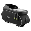 Vayox VA0450 Saco de Quadro de Bicicleta com dois sacos e compartimento para telemóvel, Preto