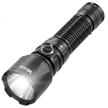 VAYOX Lanterna Tática 2000lm Luz Branca + Vermelha + Laser Verde VA0457