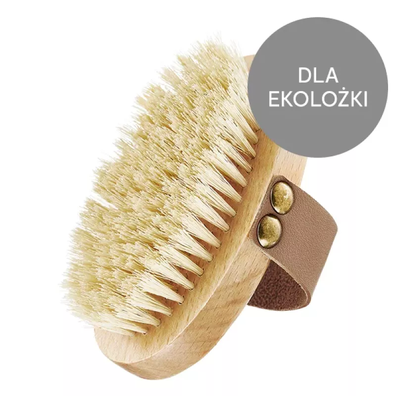 GLOV Escova corporal seca - cerdas naturais de Tampico, cabo de madeira de faia, alça ergonómica para esfoliação e massagem