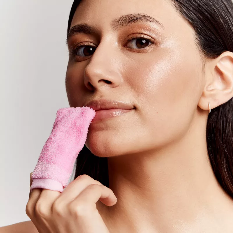 GLOV Scrubex Lip Exfoliating Mitt - pack de 2 | Peeling labial suave em microfibra para lábios macios