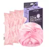 GLOV_SET Sweet Satin Dreams Rolo para caracóis sem calor 3 peças + Touca de dormir de cetim de dupla camada 1 peça preta